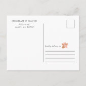 Boho Pampas Orchids Cotton Blush Save the Date Aankondigingskaart (Achterkant)