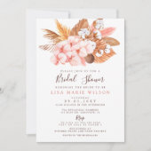 Boho Pampas Orchids Cotton Blush Vrijgezellenfeest Kaart (Voorkant)