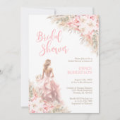 Boho Pampas Orchids Pioenenjurk Vrijgezellenfeest Kaart (Voorkant)