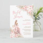 Boho Pampas Orchids Pioenenjurk Vrijgezellenfeest Kaart (Staand voorkant)