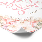 Boho Pampas Orchids Pioenrozen Welkom Baby shower Poster (Hoek)