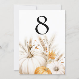 Boho Pampas Pompoenen Trouwtafel Nummer