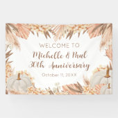 Boho Pampas Pumpkin anniversary Welcome banner (Horizontaal)