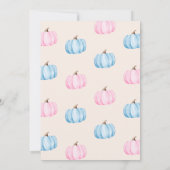 Boho Pampas Pumpkin Roze Blauw Geslacht Reveal Par Kaart (Achterkant)