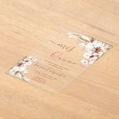 Boho Pampas Quinceanera acryl Acryl Uitnodigingen (Laagn)