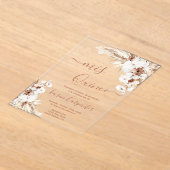 Boho Pampas Quinceanera acryl Uitnodigingen (Laagn)