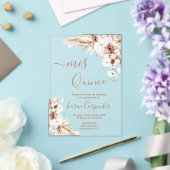 Boho Pampas Quinceanera acryl Uitnodigingen (Insitu (Huwelijk))