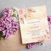 Boho pampas roos gold budget flyer