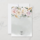 Boho Pampas & Roses Green Reception Kaart (Achterkant)