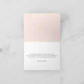 Boho Pampas roze Bloemen baby shower Bedankkaart (Binnen)