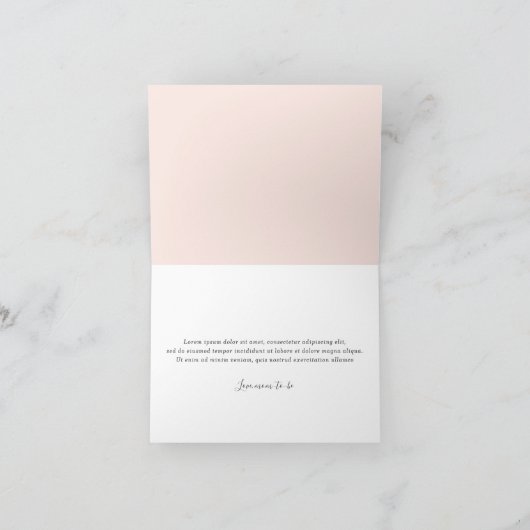 Boho Pampas roze Bloemen baby shower Bedankkaart (Binnen)