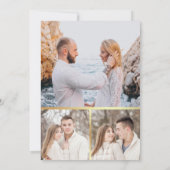 Boho Pampas Roze Orchidee Bloem Foto Bruiloft Save The Date (Achterkant)