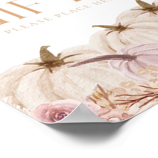 Boho Pampas Roze Pompoen Kaarten & Geschenken Poster (Hoek)