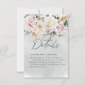 Boho Pampas & Roze Roses Green Details Kaart (Voorkant)