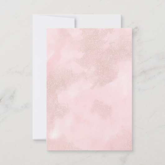 Boho Pampas & Roze Rozen Bruiloft QR Code RSVP Kaartje (Achterkant)