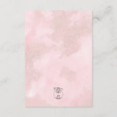 Boho pampas & roze rozen bruiloft receptie informatiekaartje (Achterkant)