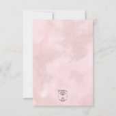 Boho Pampas & Roze Rozen Bruiloft Save The Date (Achterkant)