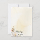 Boho pampas & roze rozen crème bruiloft save the date (Achterkant)