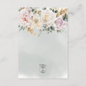 Boho Pampas & Roze Rozen Groene bruiloft Details Informatiekaartje (Achterkant)