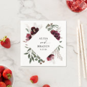 Boho Pampas Rozen Waterverf bruiloft Servet (Insitu)