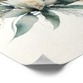 Boho Pampas Sage Green Baby shower Welkomstbord Poster (Hoek)