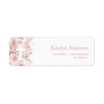 Boho Pampas Stoffig roos Bloemdoop Adres