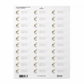 Boho Pampas Strand Bloem 2 Retouradres Label (Full Sheet)