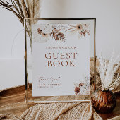 Boho Pampas Terracotta Poster