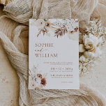 Boho Pampas Terracotta Wedding Invitation Kaart<br><div class="desc">Onze elegante uitnodigingen zijn de perfecte manier om je huwelijksdag aan je gasten aan te kondigen. Elke uitnodiging bevat ingewikkelde florale design en prachtige typografie in neutrale kleuren, waaronder terracotta, beige en oortige tinten. Ze zijn gedrukt op hoogwaardige kaarten en zullen zeker indruk maken op je gasten en de toon...</div>