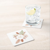 Boho Pampas Tropical Dried Flowers Wedding Kartonnen Onderzetters (Insitu)