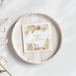Boho Pampas Tropische Gedroogde Bloemen Bruiloft Servet