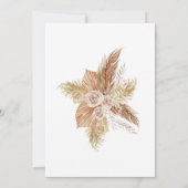 Boho Pampas Tuin Bruidsdouche Uitnodiging (Achterkant)