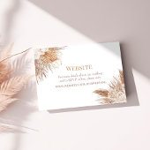 Boho Pampas Tuin Bruiloft Website Omsluiting Kaart