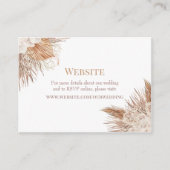 Boho Pampas Tuin Bruiloft Website Omsluiting Kaart (Voorkant)