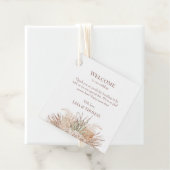 Boho Pampas Tuin Bruiloft Welkomstgeschenk Label (In situ)