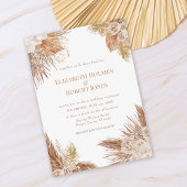 Boho Pampas Tuin Trouw Uitnodiging