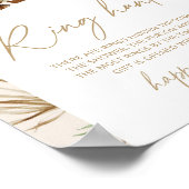 Boho pampa's vrijgezellenfeest jacht poster (Hoek)