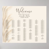 Boho pampas waterverf bruiloft poster (Voorkant)