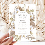 Boho Pampas White Orchid Dried Palm Vrijgezellenfe Kaart<br><div class="desc">Verrijk je gasten met dit elegante vrijgezellenfeest,  met mooie pampasgras en witte bloemen met moderne typografie. Voeg eenvoudig uw gebeurtenisdetails op deze makkelijk te gebruiken sjabloon toe om het één-van-een-soort uitnodiging te maken.</div>