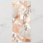 Boho Pampas white Pumpkin religious Menu (Achterkant)