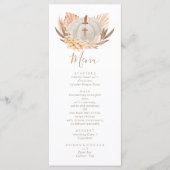 Boho Pampas white Pumpkin religious Menu (Voorkant)