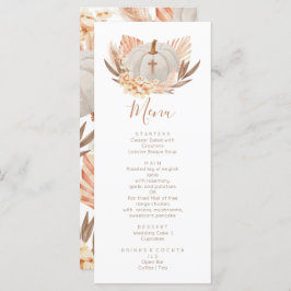 Boho Pampas white Pumpkin religious Menu
