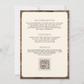 Boho Pampas Wood Cross Alles in één katholieke bru Kaart (Achterkant)