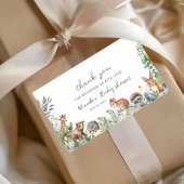 Boho Pampas Woodland Baby shower Bedankt Rechthoekige Sticker