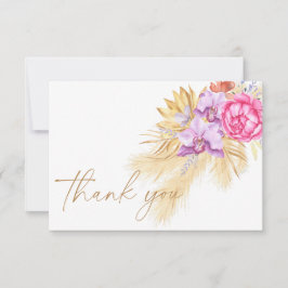 Boho pampasgras - Baby shower dank u Bedankkaart