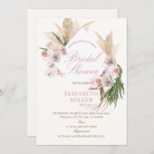 Boho Pampasgras Blozende Bloemen Kaart (Voorkant / Achterkant)