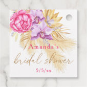Boho pampasgras - Bruidsdouche Bedankjes Labels (Achterkant)
