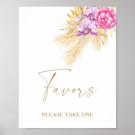 Boho pampasgras - favor neem er één poster (Voorkant)
