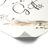 Boho Pampasgras Gedroogde Boeket Kaarten en Cadeau Poster (Hoek)