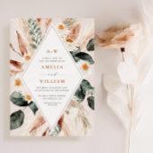 boho pampasgras trouwkaart kaart